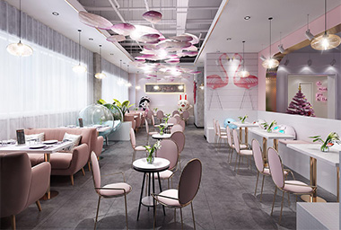 绍兴网红甜品店装修设计_案例效果图
