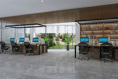 绍兴社区办事处办公室装修设计_案例效果图