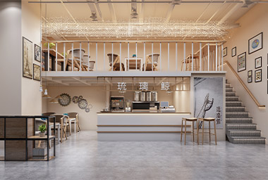 绍兴奶茶店装修设计_案例效果图