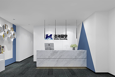 绍兴留学咨询公司办公室装修设计_案例效果图