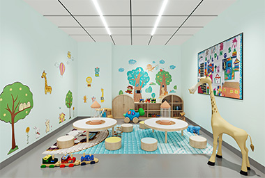 绍兴少儿培训机构装修设计_案例效果图